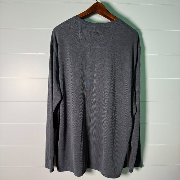 Tommy Bahama Reversible Long Sleeve Shirt Gray/Dk Gray Black Size XXL - Picture 5 of 7